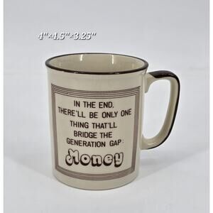 Vintage Humor Mug – “Bridge the Generation Gap: Money” Quote